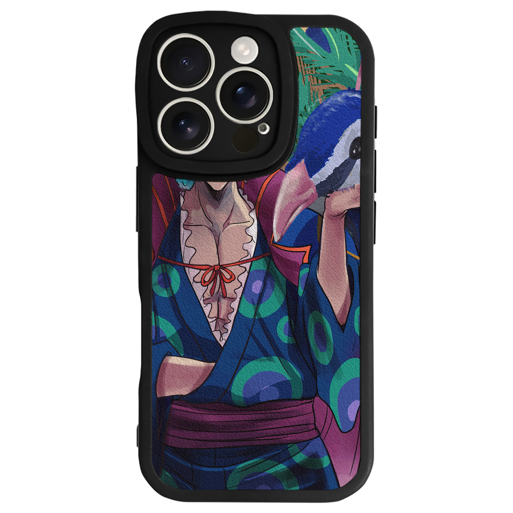 （画像用） ワンピース ONE PIECE 【iPhone 16シリーズ対応】シリコンスマホケース（レザー調） 材質：シリコン